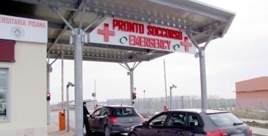 L’ingresso al nuovo pronto soccorso dell’ospedale di Cisanello