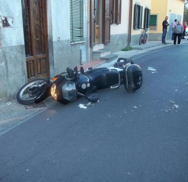 LHonda 650 dopo lincidente 