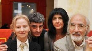 Recchia con la moglie e dietro Mariani e Lanzilli dell’associazione