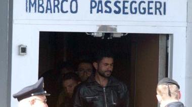 I profughi già sbarcati a Livorno