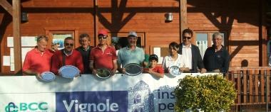 I vincitori del torneo al Golf club di Quarrata 