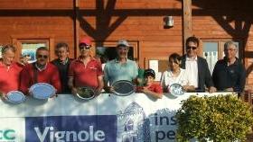 I vincitori del torneo al Golf club di Quarrata