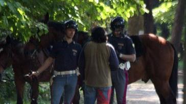 <b>PINETA AL SETACCIO.</b> Due poliziotti a cavallo durante un controllo antidroga