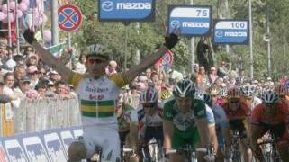 <b>2005</b> L’arrivo della tappa a Marina di Grosseto