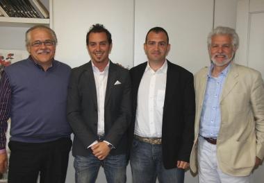 I candidati a sindaco al Comune di Carmignano. Da sinistra Pancrazi, Carlesi, Tarantini e Cirri   