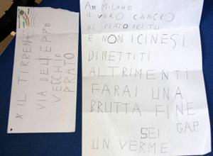 Minacce all'assessore Milone