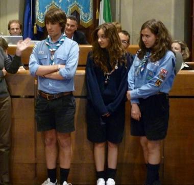 I tre scout ambasciatori di pace 