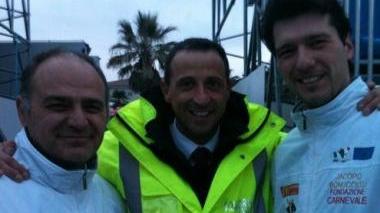 Santini (al centro) tra Pieraccini (a sinistra) e Bonuccelli