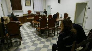 L’aula del tribunale di Pontedera