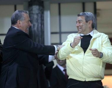 <b>FIDUCIA.</b> Aldo Spinelli insieme al suo vice Silvano Siri     