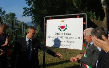 La cerimonia agli impianti sportivi Acquedotto       