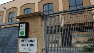 L'ingresso delle Officine Ristori a Montecalvoli