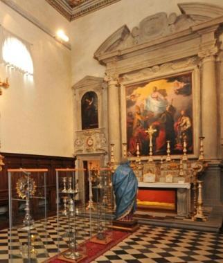 Linterno del Museo di arte sacra a Peccioli che sar&agrave; possibile visitare oggi e domani  
