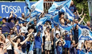 I tifosi azzurri che hanno voluto seguire lEmpoli nella vittoriosa trasferta di ieri al Mecchia di Portogruaro 