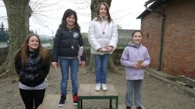 Il podio della sfida in carabina a 10 metri