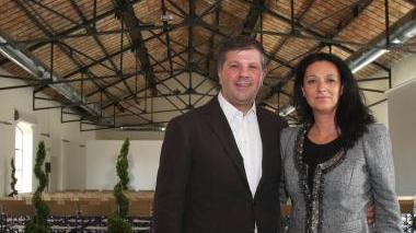 Giovanni Santi con Ilaria Bugetti, accanto il convegno
