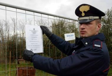 Il sequestro di un cantiere edile a Montespertoli 
