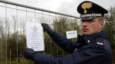 Il sequestro di un cantiere edile a Montespertoli