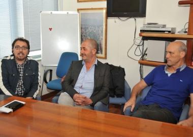 <b>IN COMUNE.</b> Da sinistra lassessore Novelli, Fausto Negrini e Valerio Pacini 