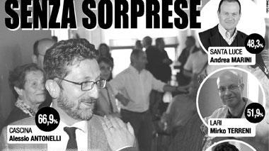 Senza sorprese. O quasi. Almeno a Cascina è così. Alessio Antonelli diventa sindaco grazie ...