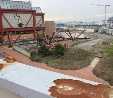 Il cantiere al museo Pecci 