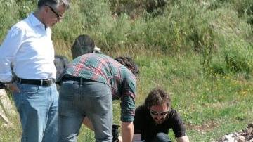 L’ex capo dei Ris (in piedi) durante le riprese al Lillatro