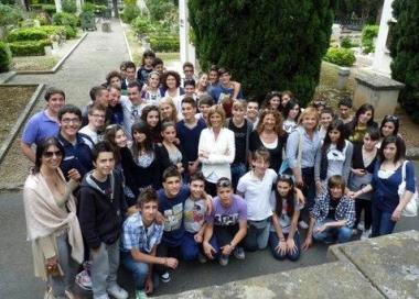 Studenti e insegnanti del Martini al cimitero del Verano a Roma 