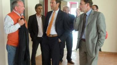 Un momento della visita del sindaco