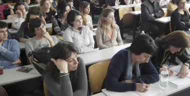 Studenti nel corso di una lezione universitaria