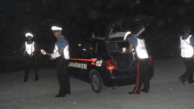 Un posto di blocco dei Carabinieri