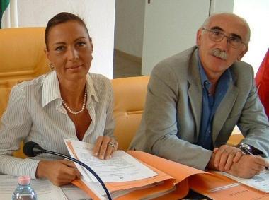 <b>EX AMICI. </b>Monica Faenzi con Domenico Fimman&ograve; quando ancora andavano daccordo      