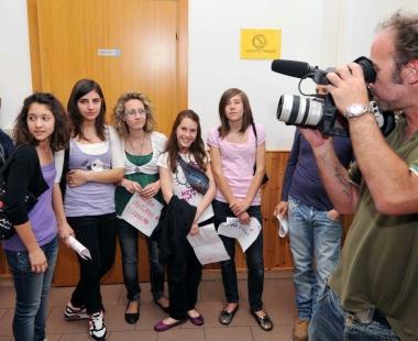 Un momento dei casting che si sono svolti a Piombino   