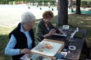 Partecipanti al concorso di pittura estemporanea 