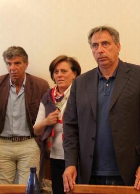 Da sinistra, Pucciarelli, Bernardo e Cosimi 