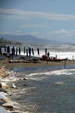 Partaccia: sassi invece di sabbia
