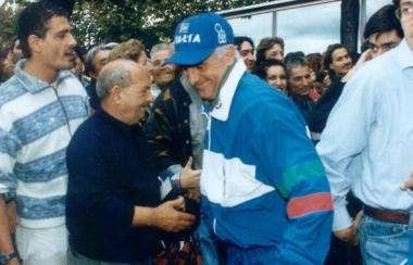 Il ct Arrigo Sacchi che nel 1994 allenava la nazionale di calcio 
