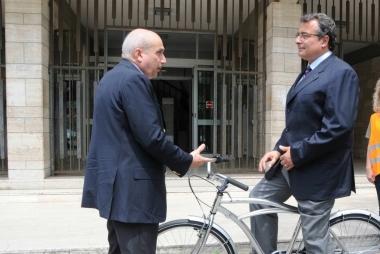 <b>LA DIFESA. </b>Ermindo Tucci (a sinistra) presidente di Gaia con il sindaco Luca Lunardini      