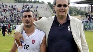 <b>PROTAGONISTI</b> Tano Caridi con il dottor Laiolo Sopra Andrea Giallombardo uno dei migliori in campo