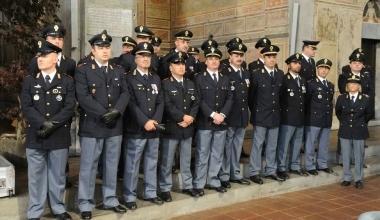 A sinistra i poliziotti premiati ieri in S. Francesco   