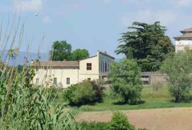 Il terreno vicino a Villa La M&agrave;gia doverano posizionati i lumini 