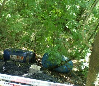 Un dettaglio della discarica 