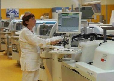 Un laboratorio ospedaliero di analisi 