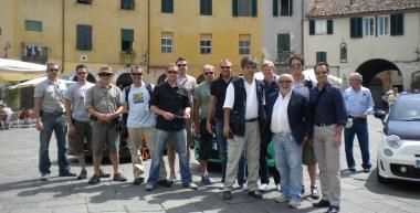 La troupe della Bbc con gli assessori Bruni e Chiari 