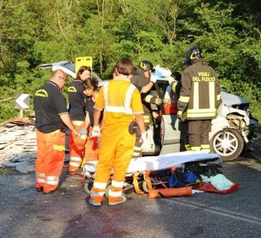 L’auto del pensionato distrutta
