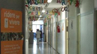 Uno scorcio del reparto di pediatria dell’ospedale “Felice Lotti” di Pontedera