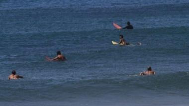 Alcuni surfisti in mare