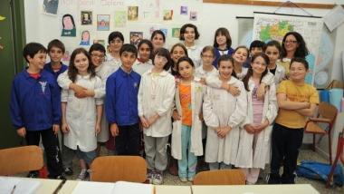 Gli alunni della Novaro che hanno vinto il concorso del Concorso di bonifica     