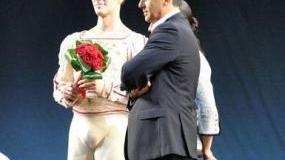 Ghironi insieme al ballerino Bolle