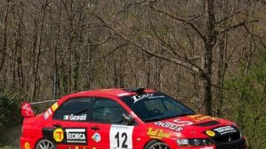 Paolo Moricci al volante della Mitsubishi Lancer Evo IX