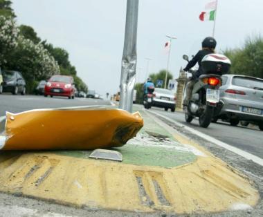 Il posto dove &egrave; avvenuto lincidente sul viale Italia 